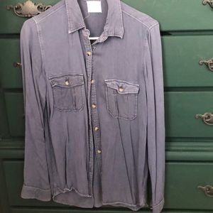 Navy soft button up Harper size medium